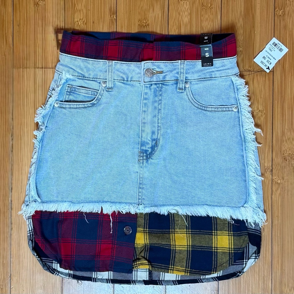 AKIRA Denim & Flannel Mixed Media Mini